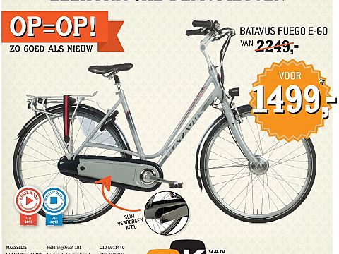 750 euro korting op Batavus E-bike!